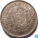 Zuid-Afrika 3 pence 1924