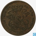 België 1 centime 1835 over 1832