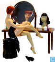 La Pin-Up devant sa coiffeuse 