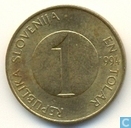 Slovenië 1 tolar 1994 "4 open op top"