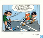 Comic ex-libris und Abzug - Prent - Gaston boit du Coca-Cola
