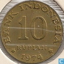 Indonesië 10 rupiah 1974