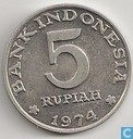 Indonesië 5 rupiah 1974
