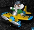 Babar in een vliegtuig