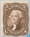 Franklin, Jefferson en Washington inschrift "U S" nieuw raam
