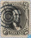 Franklin, Jefferson en Washington inschrift "U S" nieuw raam