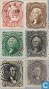 1861 Franklin, Jefferson en Washington inschrift "U S" nieuw raam (USA 4)