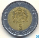 Marokko 5 dirham 1987