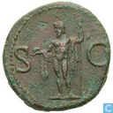 Romeinse Keizerrijk As van Marcus Agrippa geslagen onder Keizer Caligula 37-41 n.Chr.