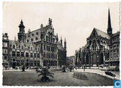 Leuven - Sint-Pietershoofdkerk - Stadhuis en Nationale Bank