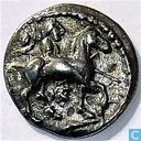 Münze - Griechenland - Thessalien Larissa AR Trihemiobol ungefähr 479-460 v. Chr.