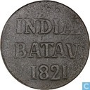 Dutch East Indies ½ stuiver 1821 (dubbellijnig weapon)