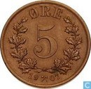 Noorwegen 5 øre 1907