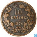 Luxemburg 10 centimes 1870 (met punt)