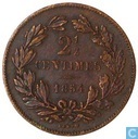 Luxemburg 2,5 centimes 1854 (met serif)