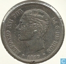 Spanje 5 pesetas 1877