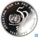 Argentina 1 peso 1995 "50 years UN"