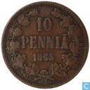 Finland 10 penniä 1865