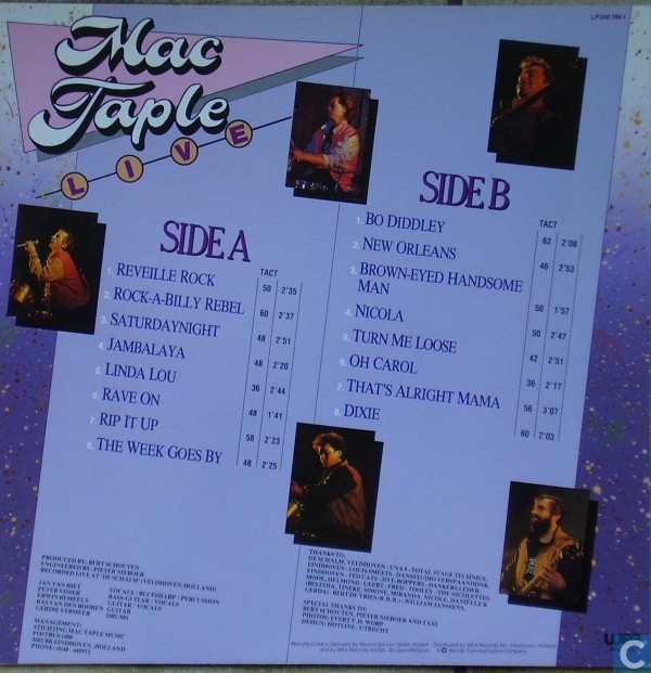 Vinyl records and CDs - Mac Taple - Mac Taple Live