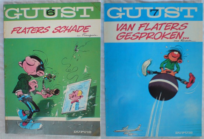 Guust Flater 6 + 7 - sc - 1e druk - (1968 / 1969)