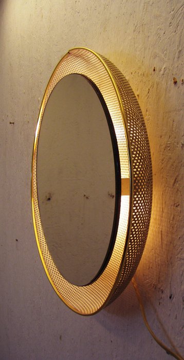 Mathieu Mategot (attr.) voor Artimeta - spiegel met verlichting
