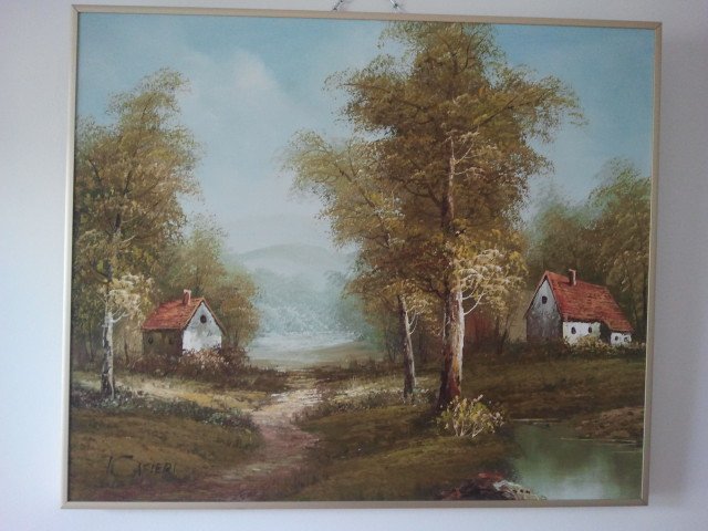 Olieverfschilderij I. Cafieri - 2e helft 20e eeuw