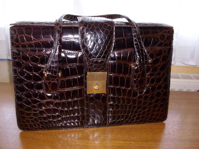 Jean Charles Paris crocodile leather handbag
