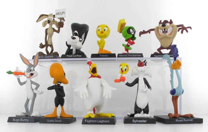 Lot de 5 Figurines Looney Tunes GROSMINET BUGS BUNNY DAFFY DUCK ROAD RUNNER LL9 