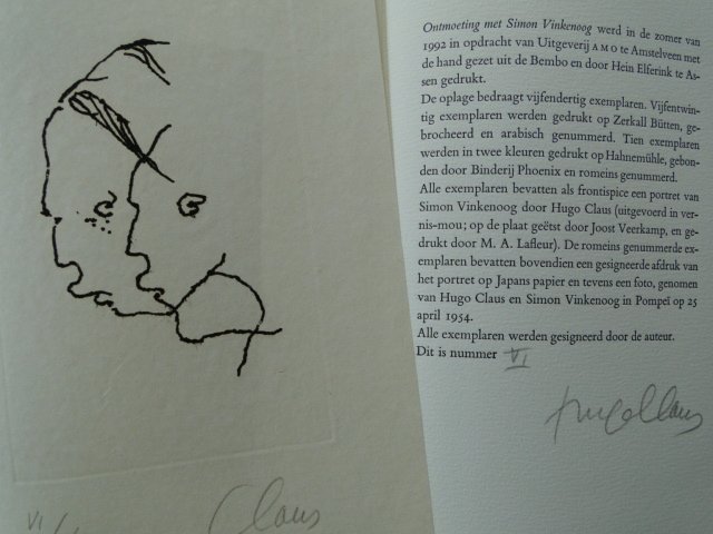 AMO; Hugo Claus - Ontmoeting met Simon Vinkenoog - Luxe editie - 1992