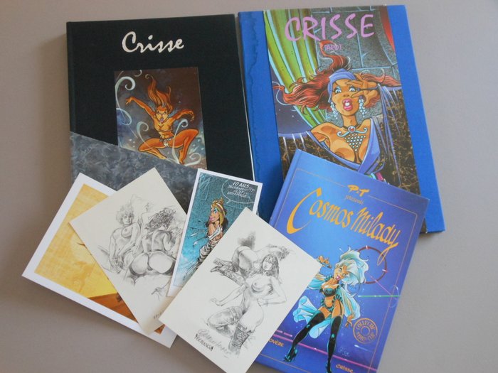 Crisse - 2x Portfolio + 1x hc + 4x Ex-libris / Prent