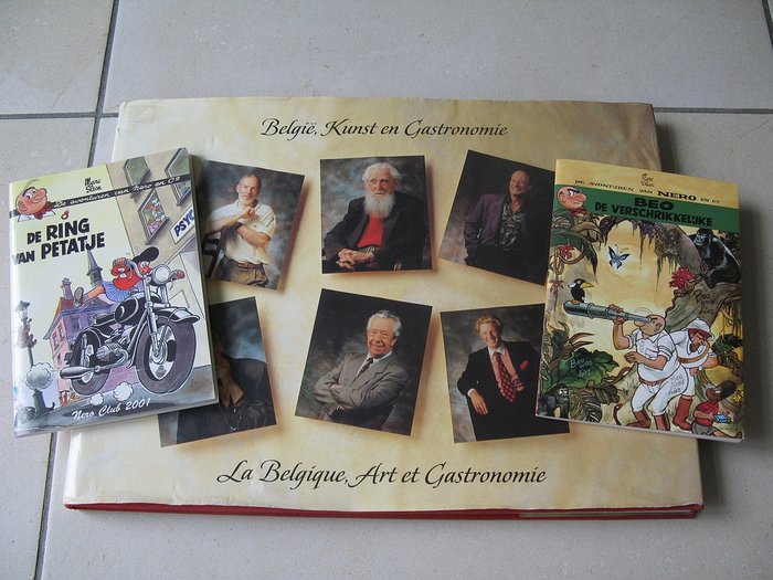Marc Sleen - België, Kunst en Gastronomie + 2 Miniboekjes - 1e druk - 1hc + 2sc - (1992 / 2001)