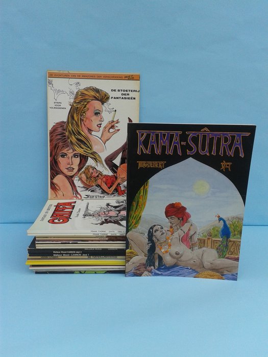 Erotische strips met o.a. De stoeterij der fantasieën, Kama Sutra + 18 diversen - 20x sc - (1981 / 1995)