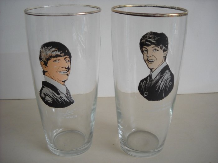 The Beatles paul mccartney Glass Drinking Cup 