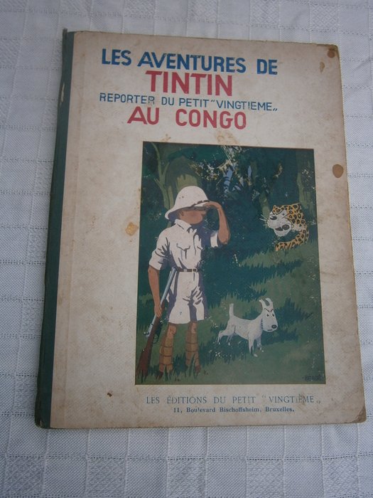 Tintin - Les aventures de Tintin reporter du petit "vingtième" au Congo - hc - 1. Druck s/w (1931-