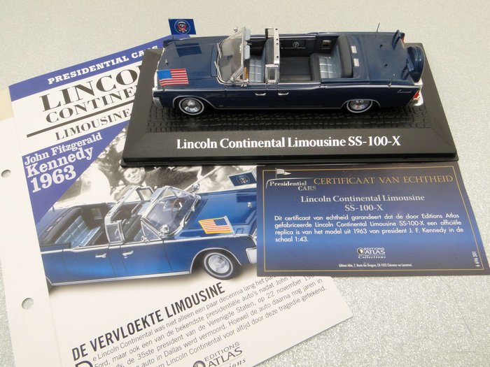 Kennedy 1963 Lincoln Continental Limousine SS-100-X Editions Atlas
