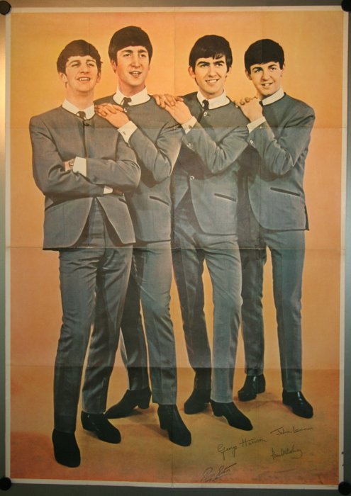 The Beatles - Origineel Beatles affiche jaren 60 groot formaat
