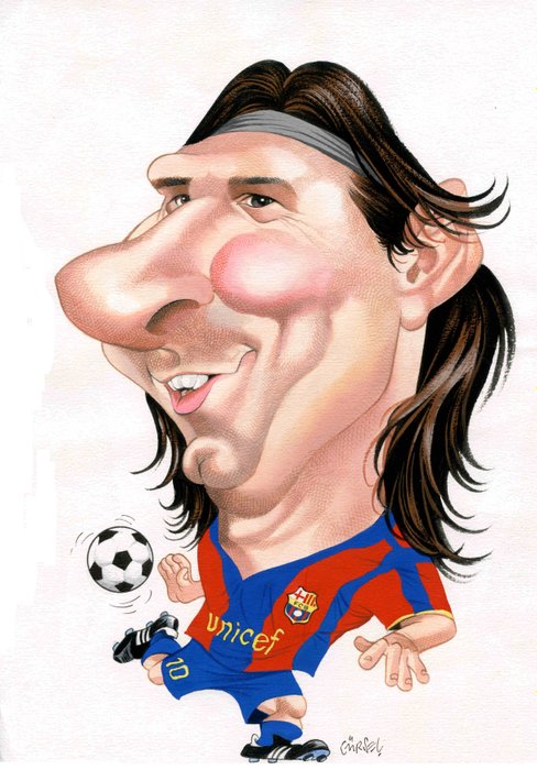 Gursel Gurcan 2 Karikaturen Van Messi En Nedved Catawiki