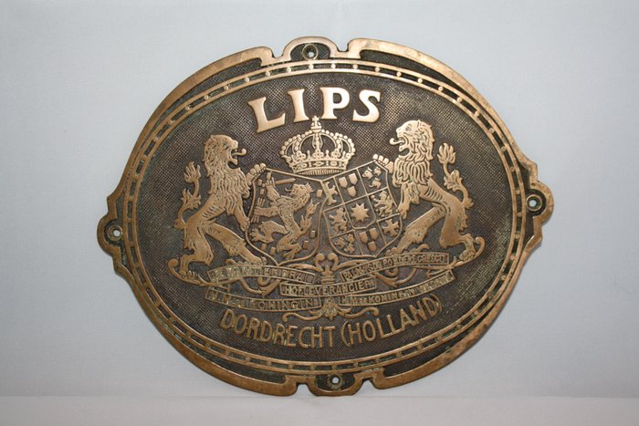  Bronzen kluisplaat - Lips Dordrecht - ca. 1900