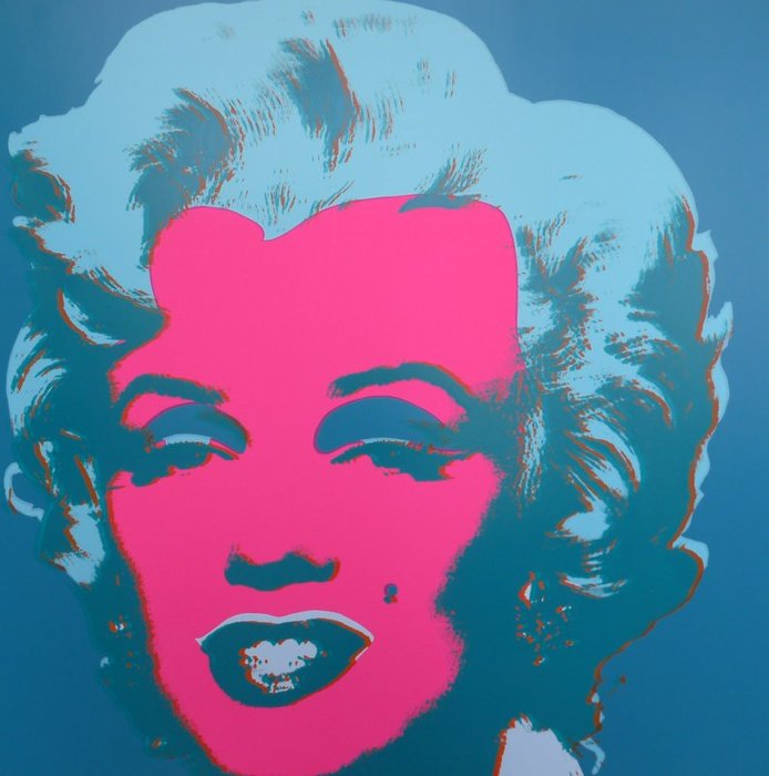 Lot van 2 zeefdrukken, Andy Warhol - Marilyn Monroe - 2e helft 20e eeuw ...