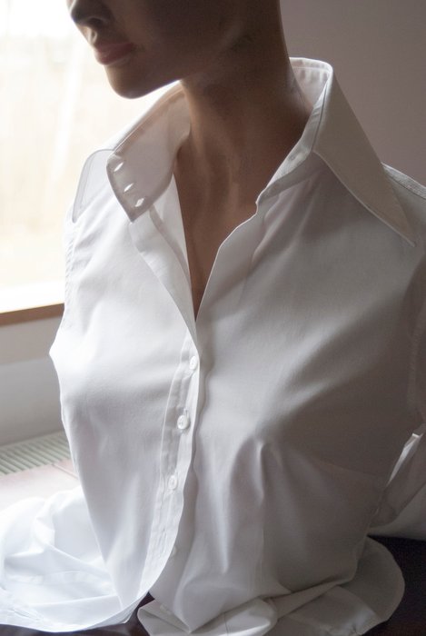Super Getailleerde witte blouse merk Vittorio Marchesi - Catawiki FB-11