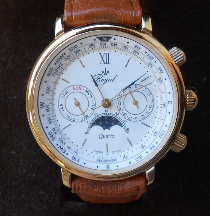 ROYAL SWISS Chronograph -- Herren Armbanduhr -- 90er Jahre