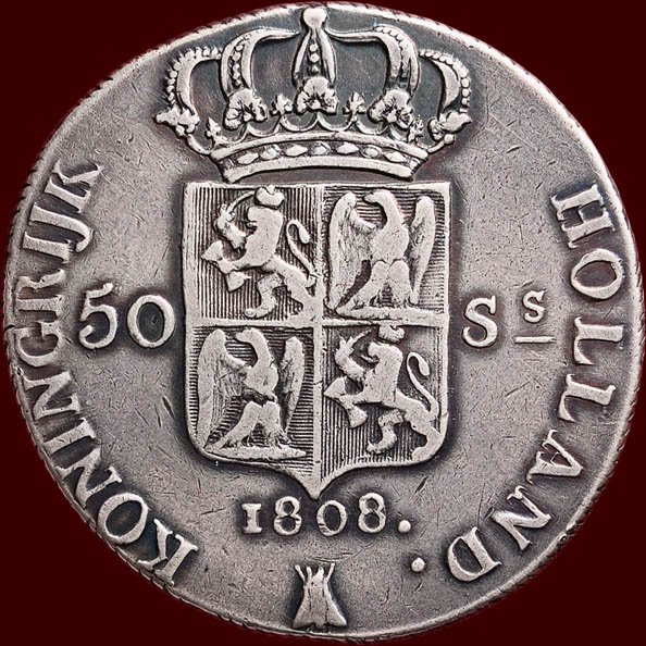 Koninkrijk Holland - 50 Stuiver 1808 "Lodewijk Napoleon" zilver