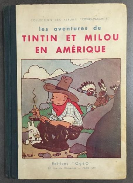 Tintin, deel 3 - Tintin en Amérique - "OgéO" - hc - 1e druk(1934)