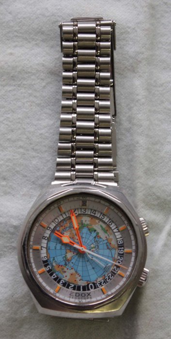 EDOX GEOSCOPE (42) GMT WORLDTIMER 1970