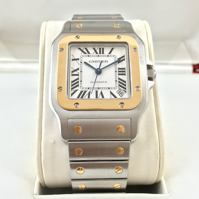 Cartier Santos Galbee XL Automatic Men´s Size Gold Steel Date ref. 2823 ...