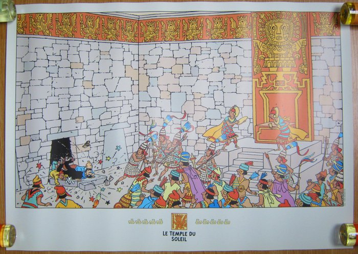 Hergé - 4x Moulinsart poster - Le Temple du Soleil / Tintin au Tibet - (1994/1996)