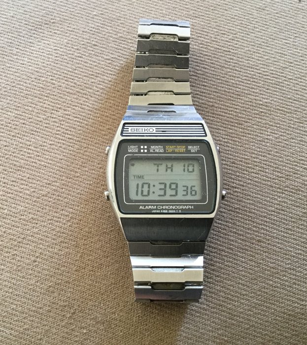 Seiko Alarm Chronograph A359/5010 - digital mens wristwatch - 1980s ...