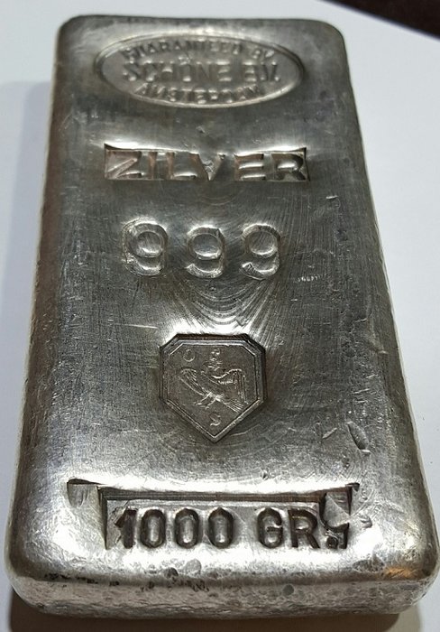 Zilverbaar, 1 kilogram zilver, Schone BV - Catawiki