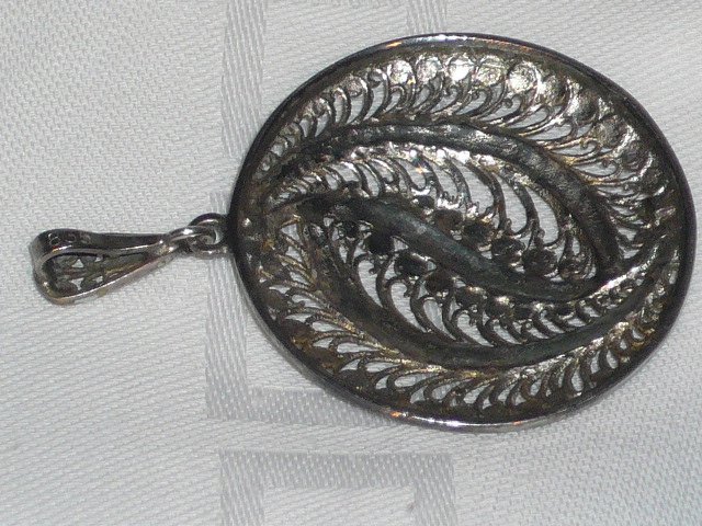 Silver - set of filigree jewellery consisting of three pieces, circa