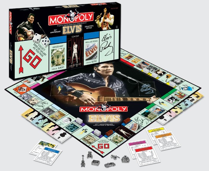 Elvis Presley Monopoly Collector's Edition Board Game Brand New SEALED 